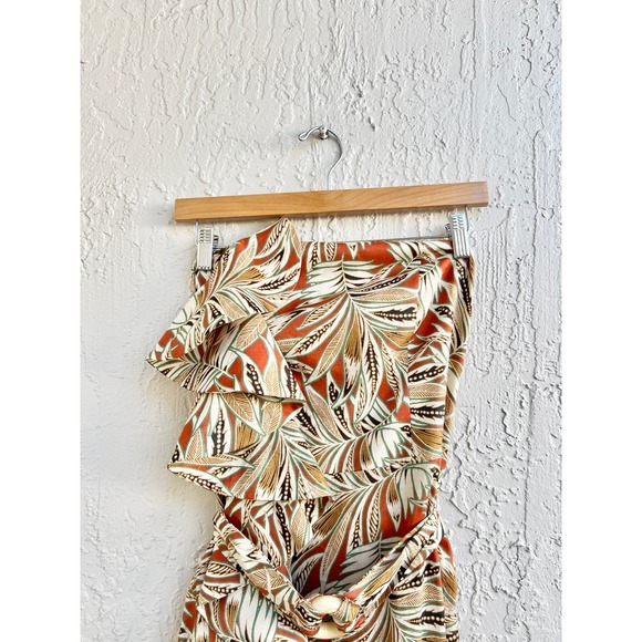 Alexis Strapless Ruffle Printed Faina Midi Dress Multicolor Women's medium - Picture 8 of 9